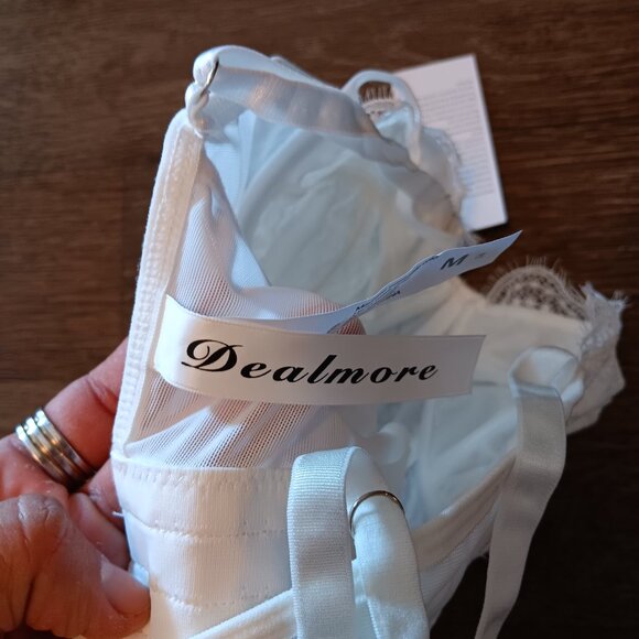 Dealmore white corset top sz m new - Picture 3 of 5